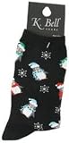 NOVELTY FUN SOCKS-PENGUINS W/SCARVES -BLACK