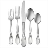 Oneida Satin Aquarius 5pc Place Setting Fine Heirloom Flatware Decorative Pattern Satin Finish