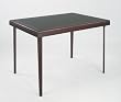 32" Square Wood Folding Table w/ Vinyl Inset By Cosco