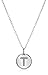 Amazon Collection 14k White Gold Initial Pendant Necklace