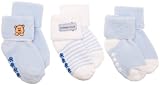 Luvable Friends 3 Pack Beary Cute Non-Skid, Blue