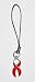 AIDS / HIV Awareness Red Ribbon Cell Phone Charm