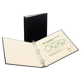 Recyclable Ring Binder With EZ-Turn Rings, 1 Capacity, Black