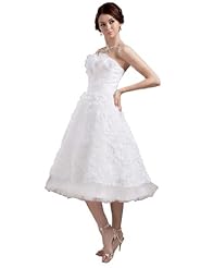 A-line Tea Length Taffeta/Tulle  Dress