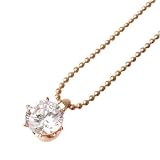 [ミー]me. ネックレス 一粒ストーンネックレス シルバー925 (PinkGoldコーティング) 95-0039