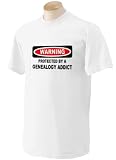 WARNING PROTECTED BY A GENEALOGY ADDICT Adult Short Sleeve T-Shirt In Various Colors & Sizes