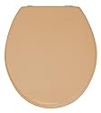 Wenko 152097100 WC-Sitz Prima, Spülkasten geeignet, hochwertiges Material, MDF, mehrfach lackiert, beige, 41 x 37 cm