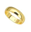 Silver Gold Plated Wedding Bands - 5 mm - Size: 6-12