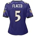 Joe Flacco Purple Reebok Replica Baltimore Ravens Women's Jersey