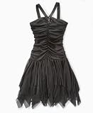 BCX Girls Ruched Dress With Beaded Appliqu?