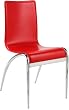 Euro Style Grace Leather Chair, Red, Set of 4