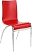 Euro Style Grace Leather Chair, Red, Set of 4
