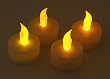 Set 4 Battery Operated Tealight Candles Flameless Heatless No Heat Candle Flickering Wickless Led Long Lasing Life Faux Wedding Holiday Party Light