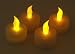 Set 4 Battery Operated Tealight Candles Flameless Heatless No Heat Candle Flickering Wickless Led Long Lasing Life Faux Wedding Holiday Party Light