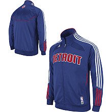 Adidas Detroit Pistons On-Court Warmup Jacket Medium