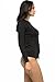 Private Island Women UPF50+ Swimsuit Long Sleeve Top Shirt Rash Guard Workout (L, Black-RGT)
