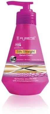 Beauty Set : Best Hair Serum Purete Silk Straight Serum Cream Wine Extract + Silk Protein + Sunflower Seed Oil 220 Ml. X 2 [Free Facial Hair Epicare Spring A1Remover]