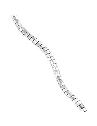 14k White Gold .9mm Wave Round Omega Chain Necklace - 16"