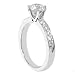 1.10 CT TW Round Diamond Engagement Solitaire Ring in 14k White Gold