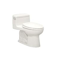 TOTO MS864114-01 Supreme Elongated One Piece Toilet, Cotton White