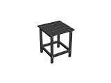 18 Recycled Earth-Friendly Sea Breeze Outdoor Patio Side Table - Black