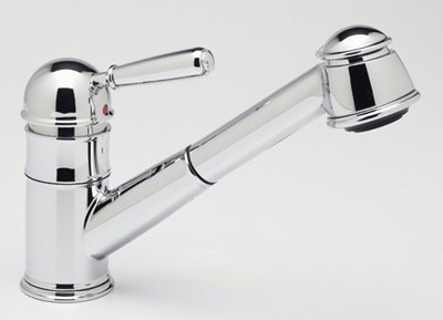 Rohl R77V3LPAPC Country Pull-Out Kitchen Faucet, Polished Chrome