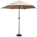 9-Foot TropiShade Bronze Aluminum Beige Poly Market Umbrella
