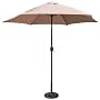 9-Foot TropiShade Bronze Aluminum Beige Poly Market Umbrella