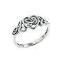 Sterling Silver Celtic Trinity Knot Heart Ring (Size 3,4,5,6,7,8,9,10,11,12,13,14,15)
