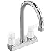 American Standard 7401.172H.002 Heritage Centerset Bath Faucet with 5 Gooseneck Spout with Red and Blue Indexed Handles, Polished Chrome (Handles Not Included)
