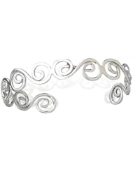 CleverSilvers Thin Polished Swirl Cuff