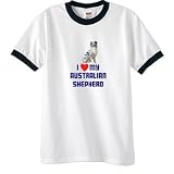 I Love My Australian Shepherd 2 Ringer T-Shirt