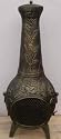 Cast Iron Climbing Rose Chiminea - Yellow Bronze