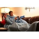 The Slanket - Fleece Blanket with Sleeves (Alaskan Blue) (95H x 58W x .25D)