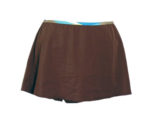 Athena Brown Skirted Swimsuit-bottoms w/Aqua Trim 6