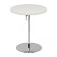 ITALMODERN Raymond Wood Adjustable Table; White/Chrome