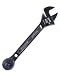 KR Tools 91115BN Pro Series 8-Inch Adjustable Wrench with 3/8-Inch Drive Ratchet