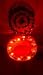 Wc Brille mit 10 Led Steine Rot