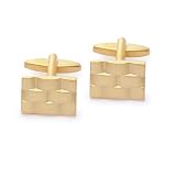 Gilt Plated Ripple Effect Fashion Cufflinks 2125