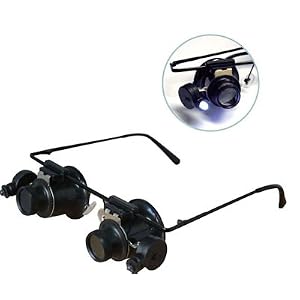 2-20x-Loupe-on-Glasses-Frame-1-LED-on-ea-Loupe-Black-Color