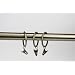 A&F Rod D�cor - 10 CURTAIN RINGS W/CLIPS 1-3/8 inch Antique Brass