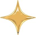 FOIL 20" STARPOINT METALLIC GOLD