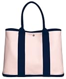 NEW Port Authority - Canvas Tote with Contrast Handles Pink/Navy-OSFA
