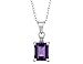 Amethyst Pendant with Diamond Accent 3.0 Carat title=