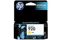 Original HP 920 Yellow Officejet Ink Cartridge in Retail Packaging