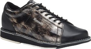Brunswick Bowling Shoes-Brunswick Mens Swirl Grey/Black Left Hand Bowling Shoes-Mens Brunswick Bowling Shoes