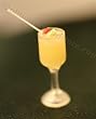 Dollhouse Miniature Artisan Whiskey Sour Cocktail