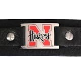 Nebraska Cornhuskers Italian Leather Cuff Bracelet