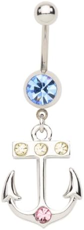 Wehi Lani Anchor Belly Button Ring (WL117)