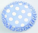 54 PRINTED BAKING / CUPCAKE CASES - PALE BLUE POLKA DOT DESIGN